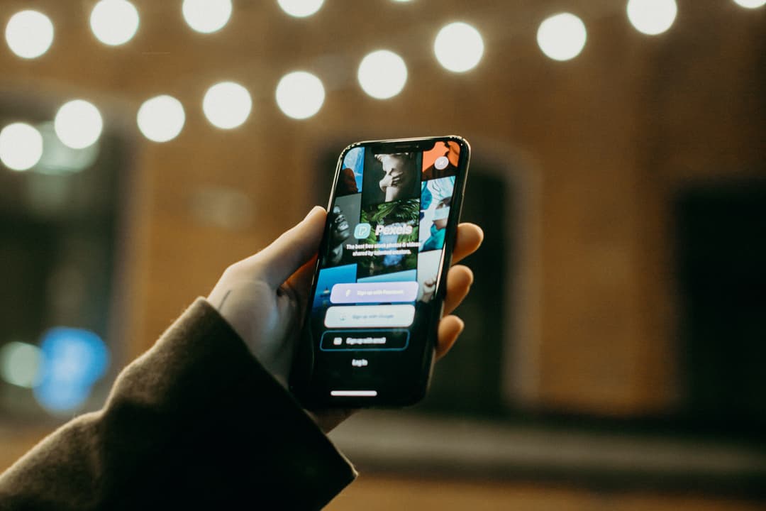 A person holding a phone