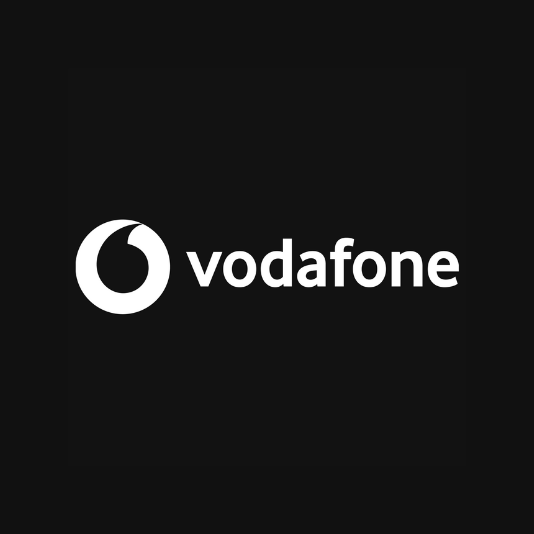 Vodafone black and white logo