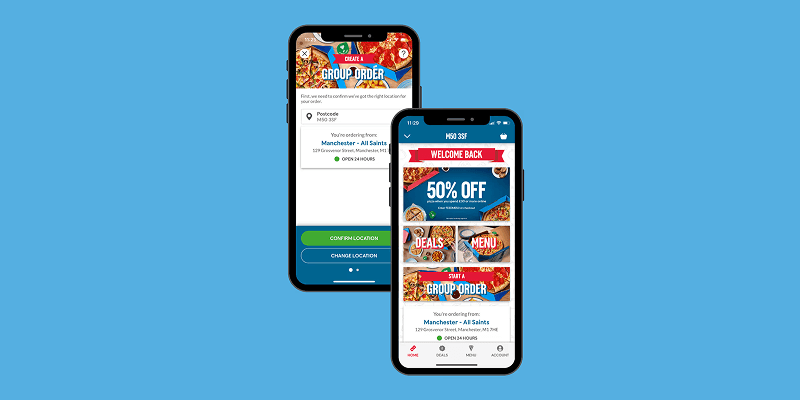 Retail app development Dominos - in body image