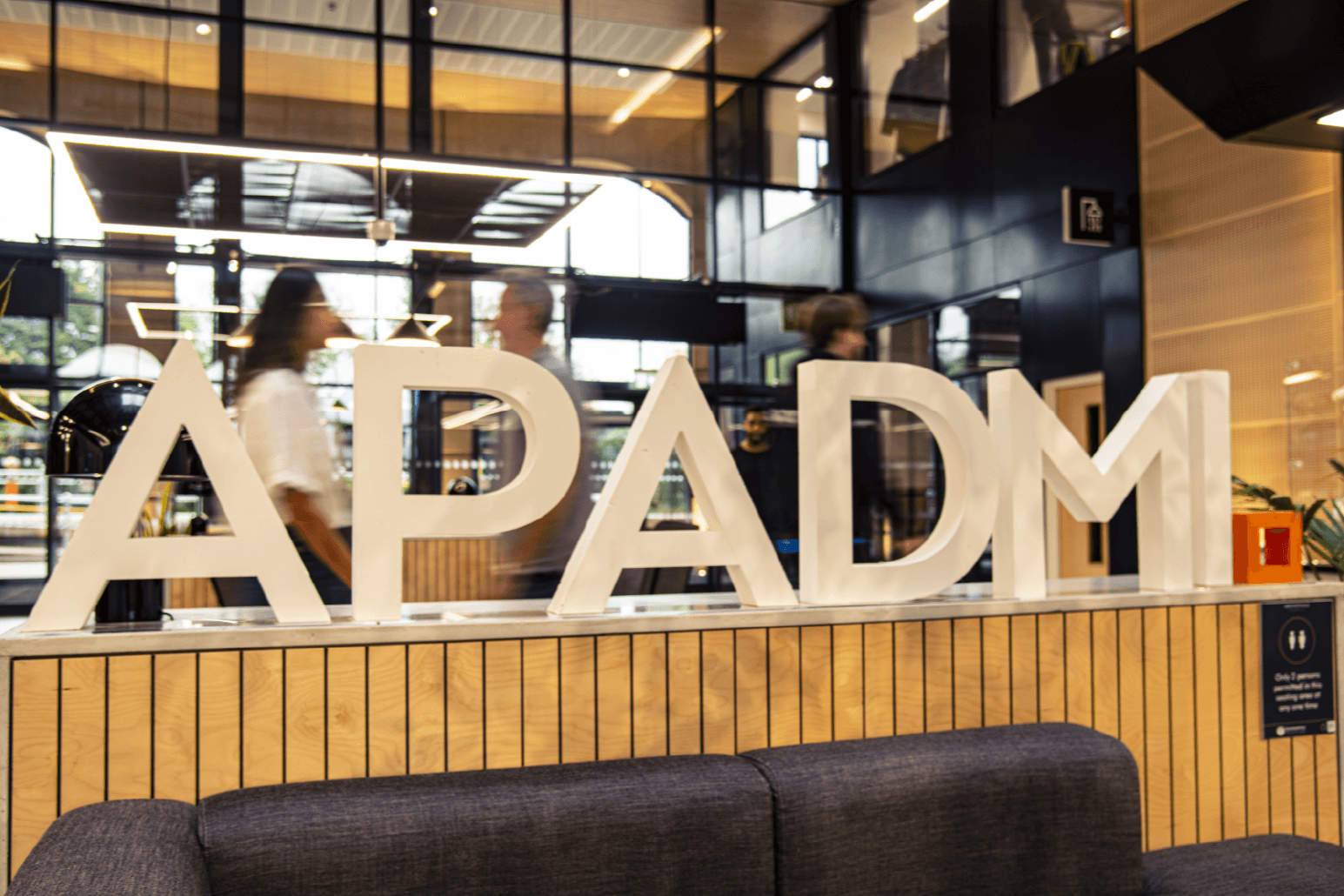 Apadmi logo in the office