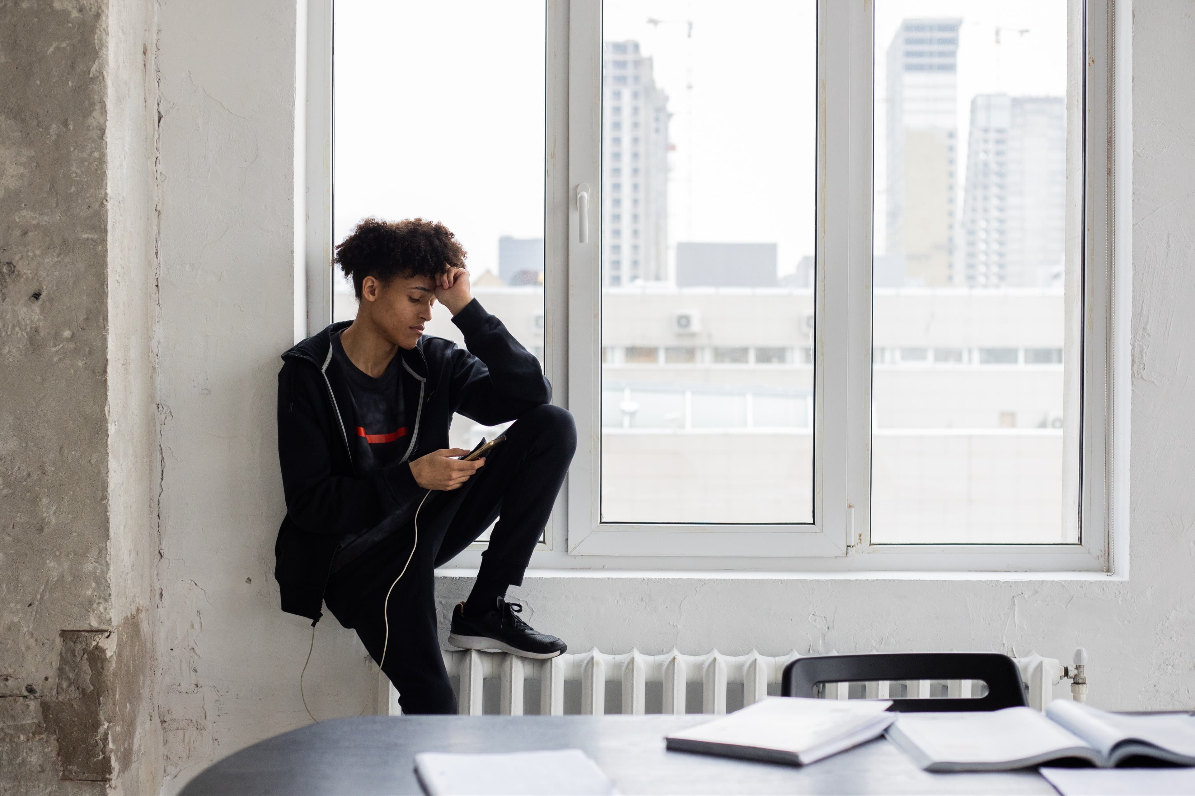 A person on their mobile phone