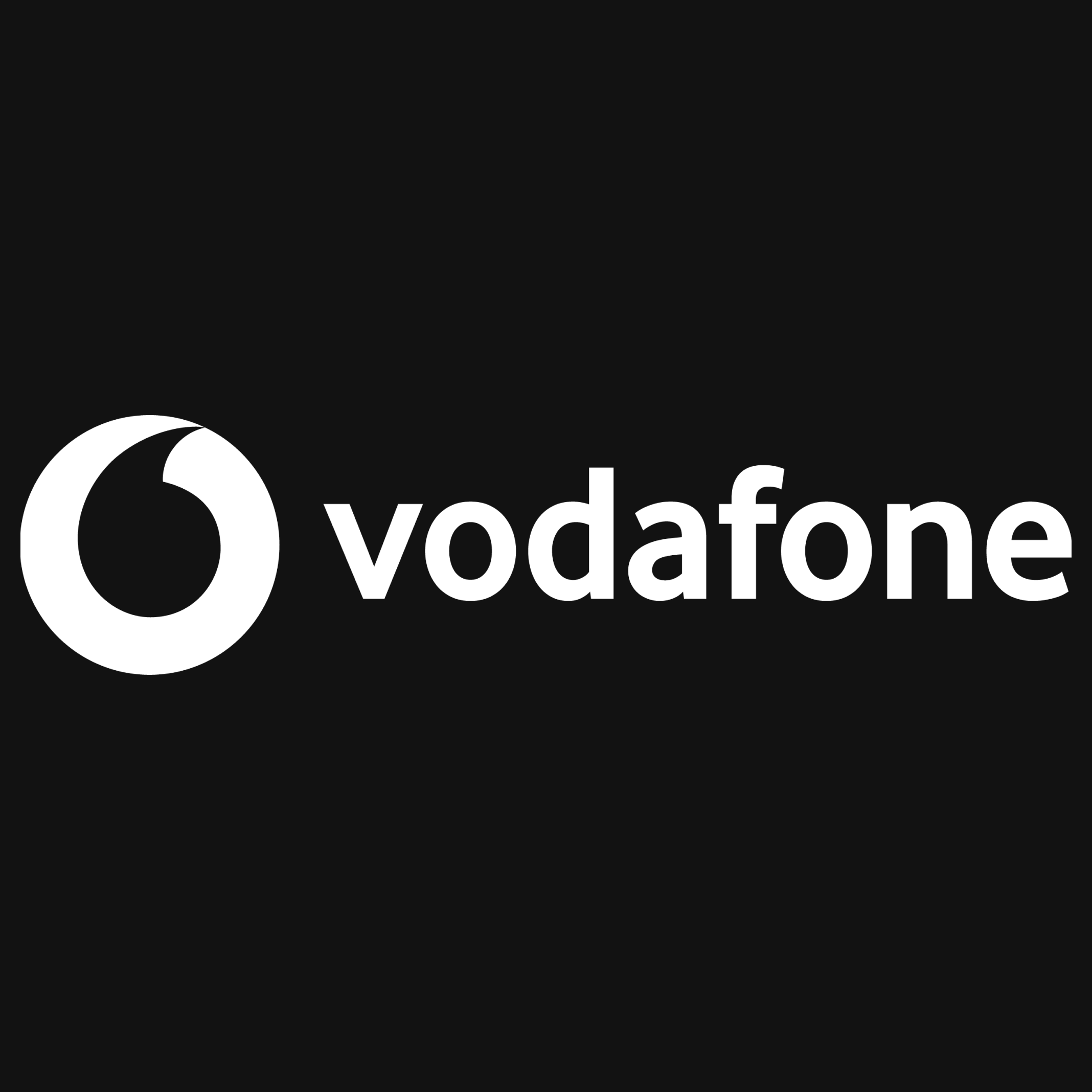 Vodafone black and white logo