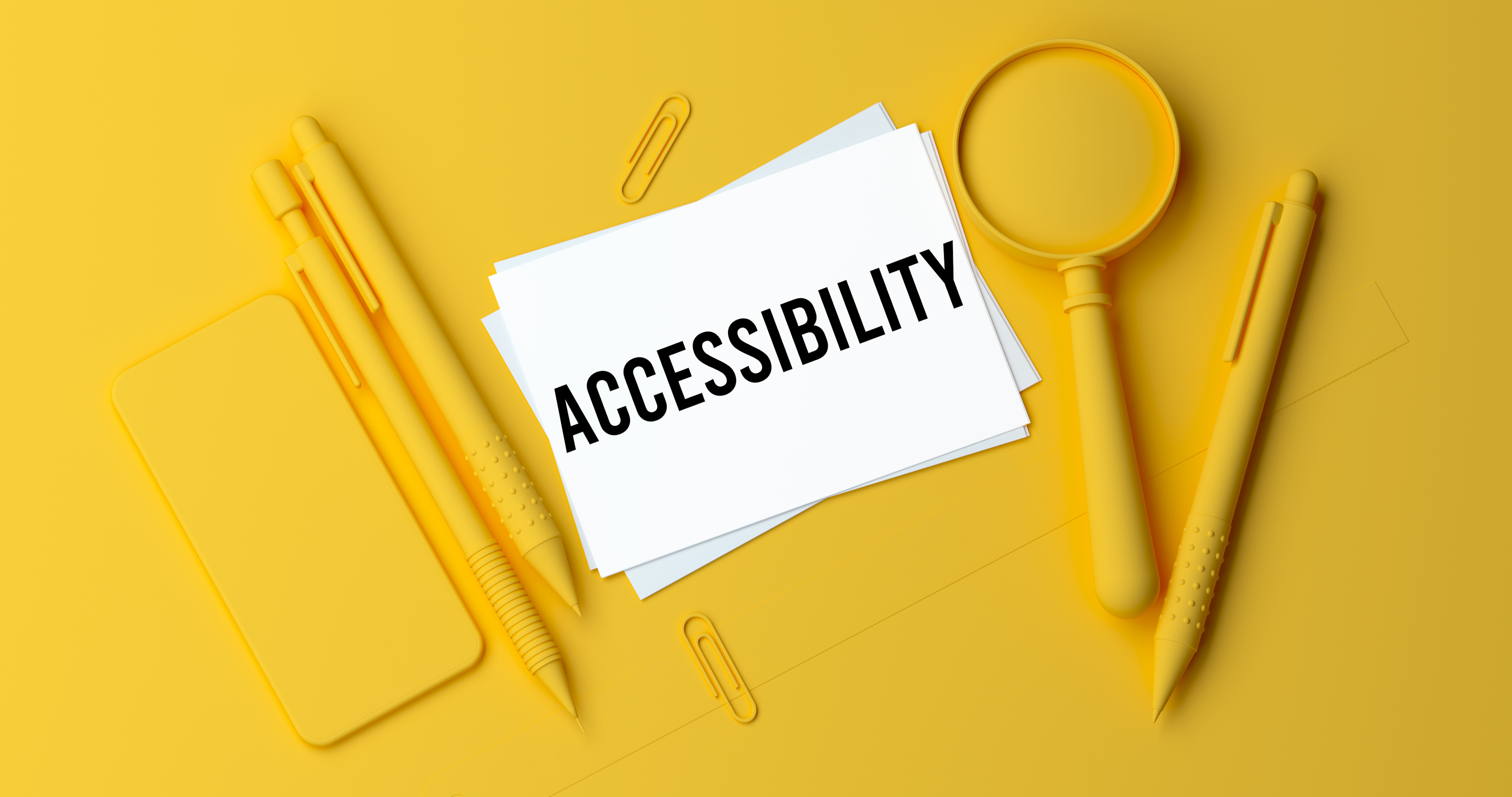 The word 'accessibility' on a piece of paper