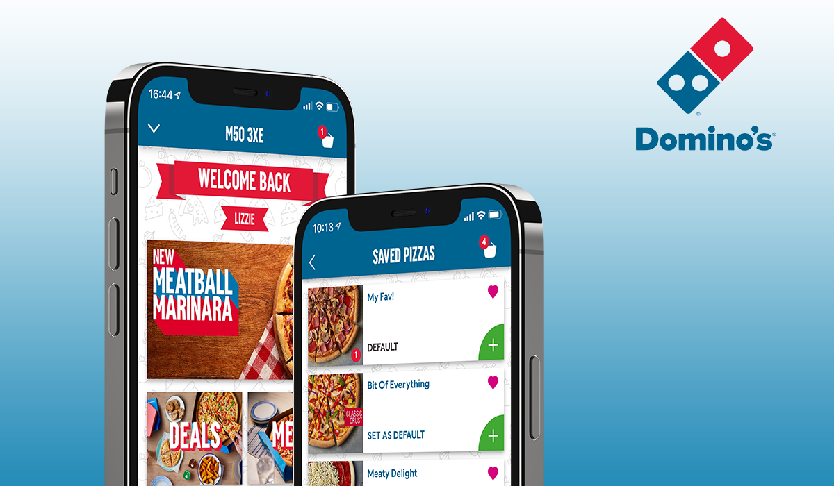 Dominos app on a mobile phone