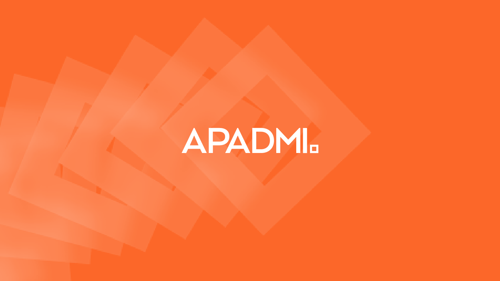 Apadmi logo on an orange background