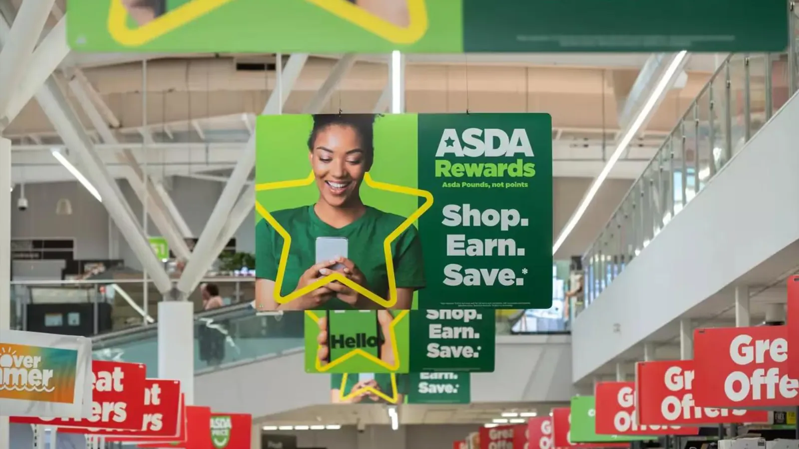 Inside an Asda supermarket